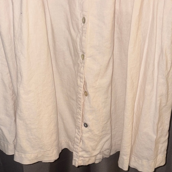 Cream Button-Up Ruffle  dress - Picture 3 of 7